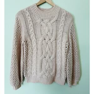 Marled Pink Pearl Sweater Size Medium